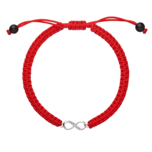 Kabbalah náramok strieborné nekonečno 13002.3 červený
