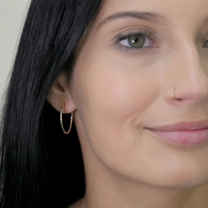 Pozlátené strieborné náušnice kruhy 61003