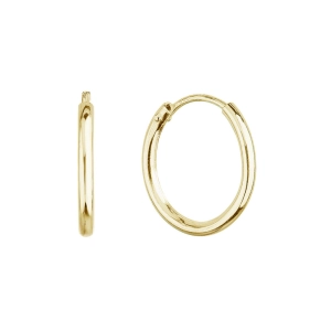 Pozlátené strieborné náušnice kruhy 61001