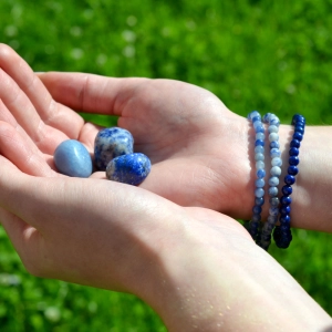 Náramky s minerálnymi kameňmi sodalít, avanturín a lapis lazuli 43043.3 modrý