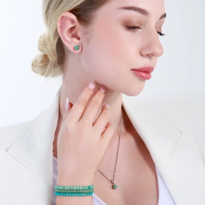 Náramky s minerálnymi kameňmi avanturín, howlit a amazonit 43043.3 tyrkys