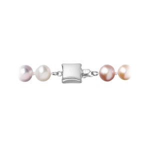 Perlový náramok z riečnych perál so zapínaním z bieleho 14 karátového zlata 823004.3/9268B multi