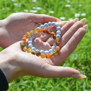 Náramok s minerálnymi kameňmi achát pruhovaný 43056.3