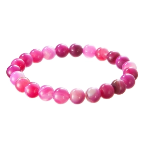 Náramok s minerálnymi kameňmi achát ružový 43056.3