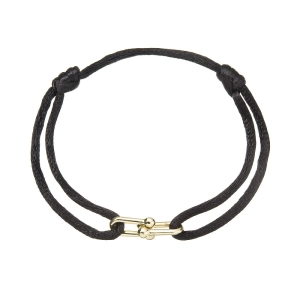 Kabbalah náramok s pozlátenou ozdobou 13094.3 black