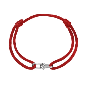 Kabbalah náramok so striebornou ozdobou 13094.3 red