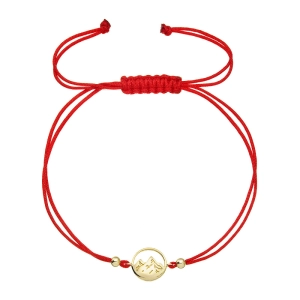 Kabbalah pozlátený náramok hory 13090.1 červený