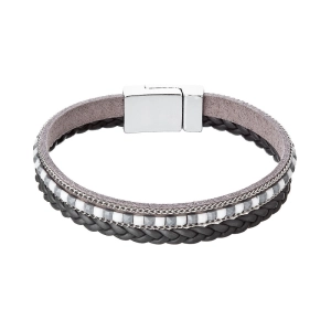 Náramok šedý textilný 53009.3 grey