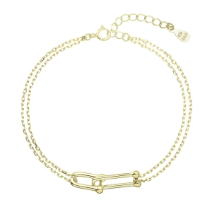 Pozlátený náramok s elegantným uzlom 63021