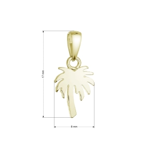 Pozlátený strieborný prívesok palma 64095