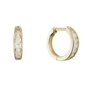 Pozlátené zdobené kruhy so zirkónmi 11767.1