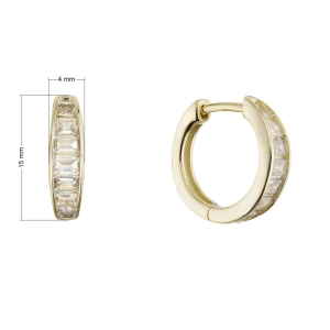 Pozlátené zdobené kruhy so zirkónmi 11767.1