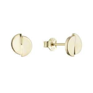 Pozlátené náušnice rozpolené kolieska 61145