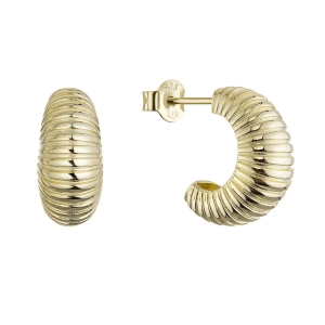 Pozlátené náušnice polkruhy 61161