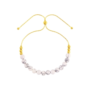 Náramok s minerálnymi kameňmi biely howlit 43079.1