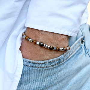 Oceľový náramok tigrie oko 43082.3