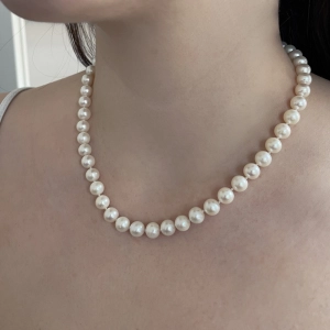 Perlový náhrdelník z pravých riečnych perál biely 22003.1