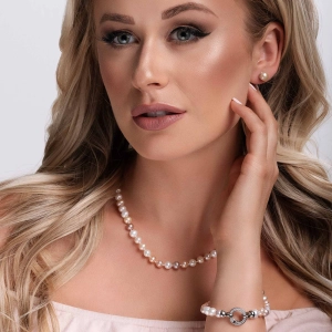 Perlový náramok z pravých riečnych perál mix farieb 23004.3