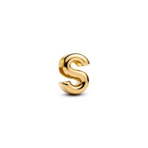Pandora prívesok písmeno S pozlátené 14K zlatom