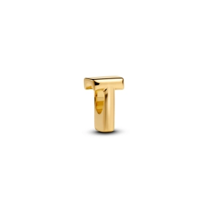 Pandora prívesok písmeno T pozlátené 14K zlatom