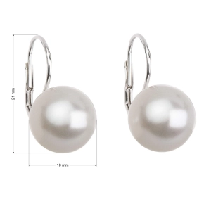 Náušnice bižutérie visiace biele 71106.1