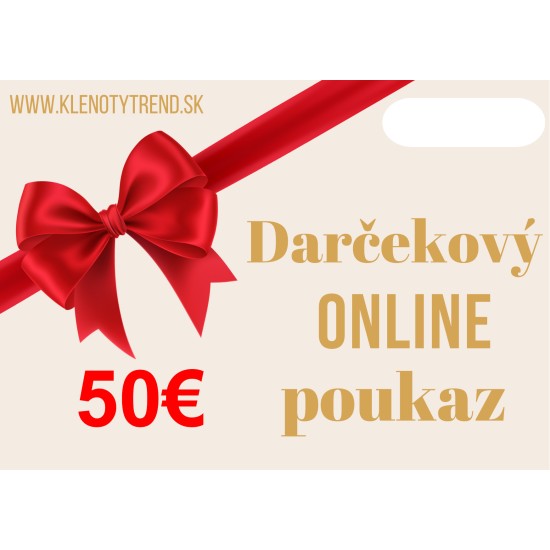 Darčekový poukaz online 50€