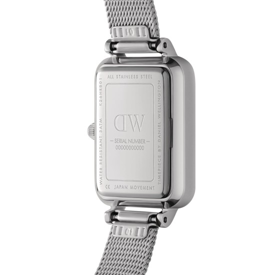 Daniel Wellington hodinky Quadro Pressed Mesh Silver/White DW00100438