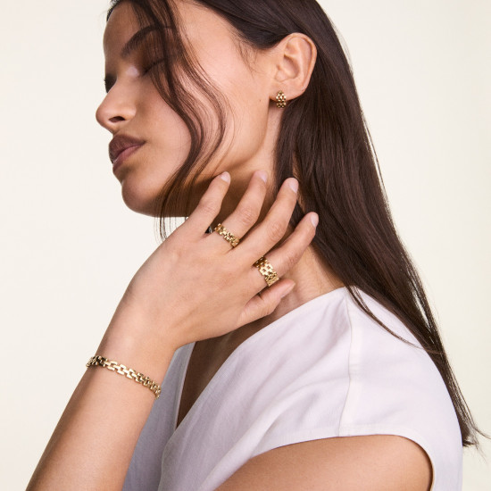 Daniel Wellington dámské náušnice ocelové 5-Link DW00400990 Daniel Wellington dámské náušnice ocelové 5-Link DW00400990