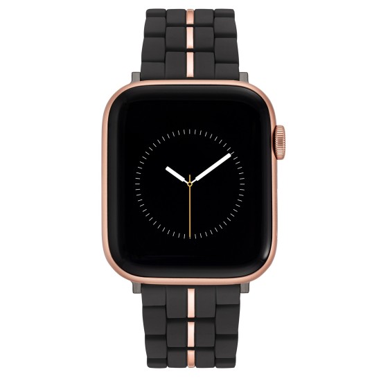 Nine West řemínek černý s růžovo-zlatým proužkem uprostřed, pro Apple Watch 38-41mm