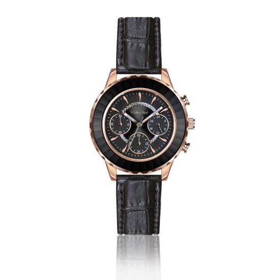 Walter Bach hodinky Roth Croco Black Leather WBG-B009R Walter Bach hodinky Roth Croco Black Leather WBG-B009R