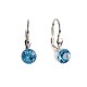 Strieborné náušnice visiace s krištáľmi Swarovski modré okrúhle 31112.3 Strieborné náušnice visiace s krištáľmi Swarovski modré okrúhle 31112.3