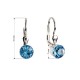 Strieborné náušnice visiace s krištáľmi Swarovski modré okrúhle 31112.3 Strieborné náušnice visiace s krištáľmi Swarovski modré okrúhle 31112.3