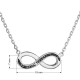 Strieborný náhrdelník s krištáľmi Swarovski čierne infinity, osmička-nekonečno 32023.5