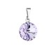 Prívesok bižutéria so Swarovski krištáľmi fialový okrúhly 54001.3 violet