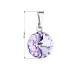 Prívesok bižutéria so Swarovski krištáľmi fialový okrúhly 54001.3 violet