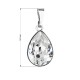 Prívesok bižutéria so Swarovski krištáľmi biela slza 54016.1 Prívesok bižutéria so Swarovski krištáľmi biela slza 54016.1
