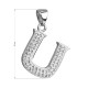 Strieborný prívesok s krištáľmi Swarovski biele písmeno U 34102.1 Strieborný prívesok s krištáľmi Swarovski biele písmeno U 34102.1