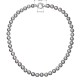 Perlový náhrdelník z pravých riečnych perál šedý 22028.3