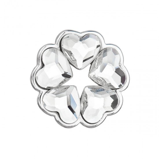 Strieborný prívesok s krištáľmi Swarovski biele srdce 34234.1 Strieborný prívesok s krištáľmi Swarovski biele srdce 34234.1