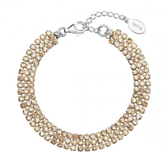 Strieborný náramok zlatý so Swarovski kryštálmi 73033.3 Strieborný náramok zlatý so Swarovski kryštálmi 73033.3