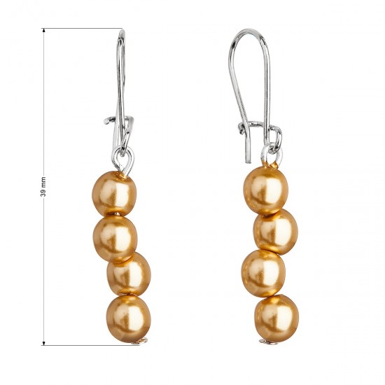 Visiace náušnice so zlatými perlami 71127.3 gold Visiace náušnice so zlatými perlami 71127.3 gold