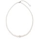 Perlový náhrdelník biely s Preciosa kryštály 32006.1