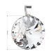 Strieborný prívesok s kryštálmi Preciosa biely guľatý-rivole 34071.1 crystal