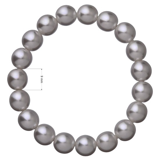 Perlový náramok šedý 56010.3 grey