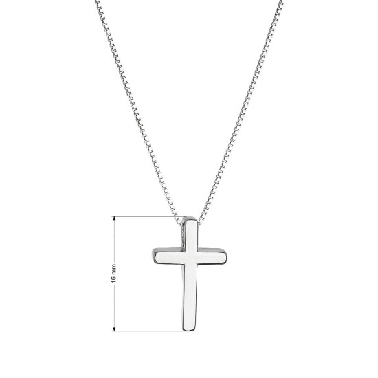 Strieborný náhrdelník s príveskom krížik 62005