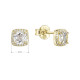 Pozlátené strieborné náušnice kôstky kosoštvorec so zirkónom 11438.1 crystal Au plating Pozlátené strieborné náušnice kôstky kosoštvorec so zirkónom 11438.1 crystal Au plating