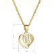 Pozlátený strieborný náhrdelník srdca so zirkónmi 12074.1 Au plating