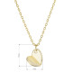 Pozlátený strieborný náhrdelník srdca 62013