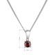 Strieborný náhrdelník s pravým minerálnym kameňom červený 12078.3 garnet Strieborný náhrdelník s pravým minerálnym kameňom červený 12078.3 garnet