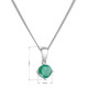 Strieborný náhrdelník s pravým minerálnym kameňom zelený 12080.3 emerald Strieborný náhrdelník s pravým minerálnym kameňom zelený 12080.3 emerald